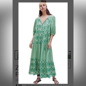 Zara Elisa gypsy tiered maxi dress